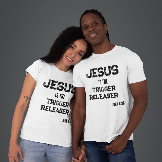 Jesus är den utlösande tron Skrift T Shirt (Skapare uppladdad)