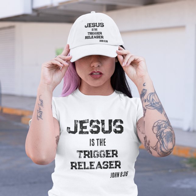 Jesus är den utlösande tron Skrift T Shirt (Skapare uppladdad)