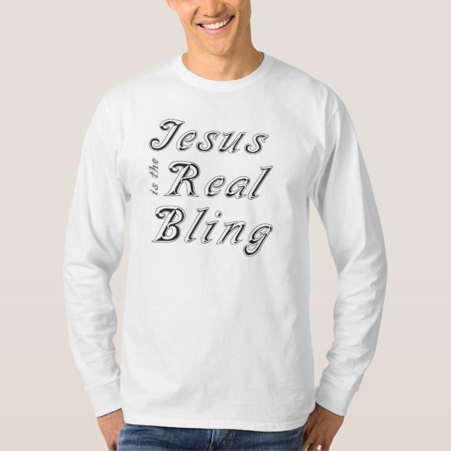 Jesus är den verkliga Blingen Tee (Framsida)
