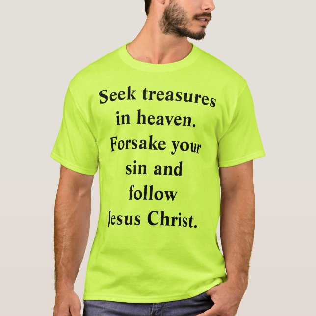 Jesus är den verkliga skatten tee shirt (Framsida)