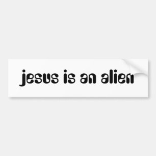 jesus är en främling bildekal