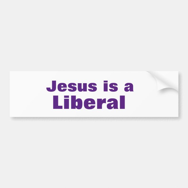Jesus är en liberal bildekal (Framsidan)