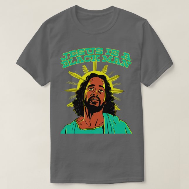 Jesus är en svart man t shirt (Design framsida)