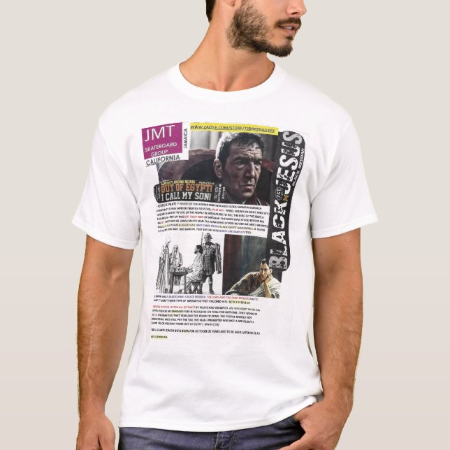 JESUS ÄR EN SVART MESSIAS Herrens basic t-shirt (Framsida)