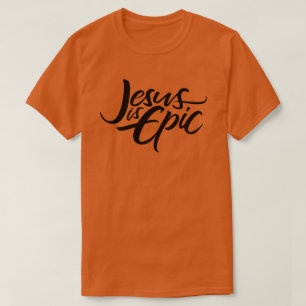 Jesus är Epic Lettering Calligraphy Religiösa Tröja