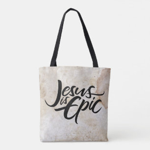 Jesus är Epic Lettering Religiösa Calligraphy Tygkasse