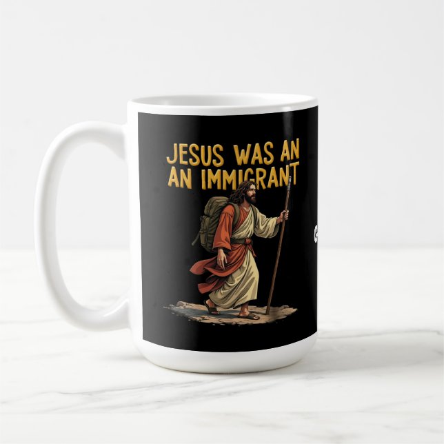 Jesus är ett unikt stöd för Kor design Kaffemugg (Vänster)