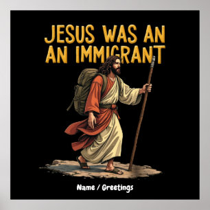 Jesus är ett unikt stöd för Kor design Poster