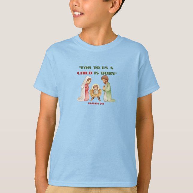 Jesus är född - Jul tema T Shirt (Framsida)