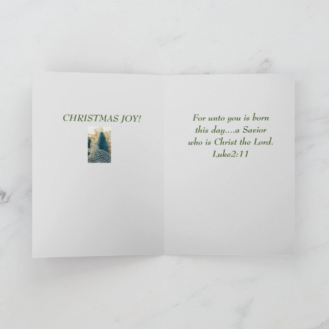 Jesus är född religiösa Julafton Luke julkort Tack Kort (Inuti)