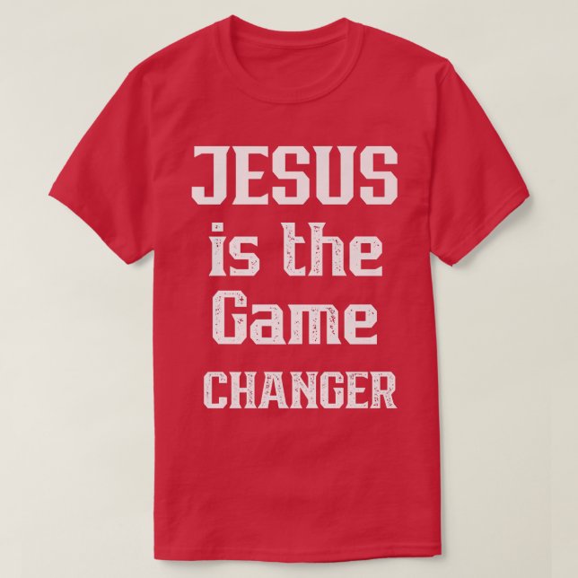 JESUS ÄR GAME CHANGER GRAPHIC DESIGN CHRISTIAN T SHIRT (Design framsida)