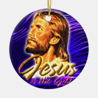 Jesus är gåva 2&3 julgransprydnad keramik