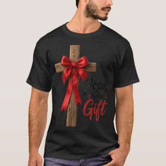 Jesus Är Gåvan Kristna Julträdkors T Shirt