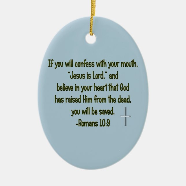 Jesus är Gud Julgransprydnad Keramik (Framsidan)