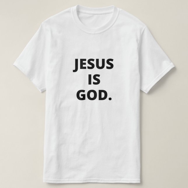 Jesus är gud, kristen minimalistisk till skjorta t shirt (Design framsida)