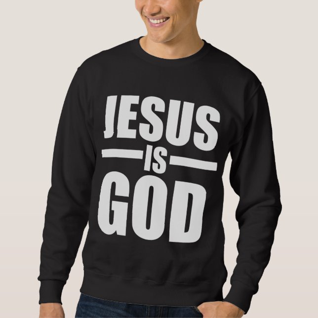 Jesus är Gud Lång Ärmad Tröja (Framsida)