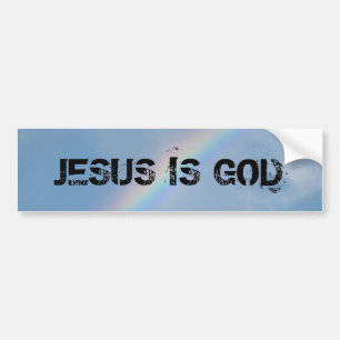 Jesus är guden bildekal