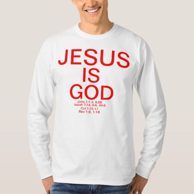 Jesus är guden tee shirt (Framsida)