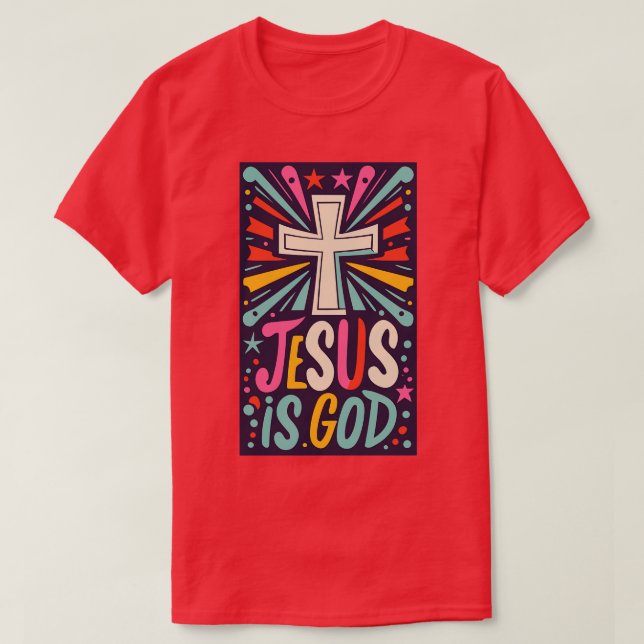Jesus är Guds kristna citat T Shirt (Design framsida)