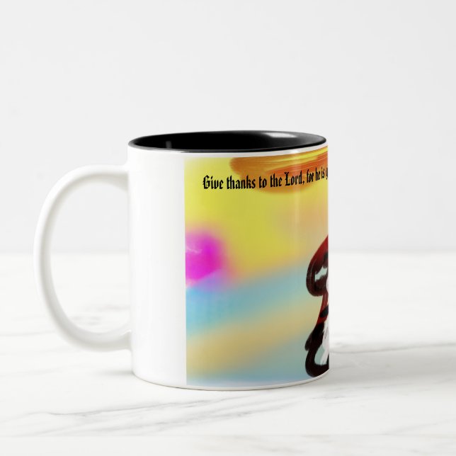 Jesus är här Två-Tonad mugg (Vänster)