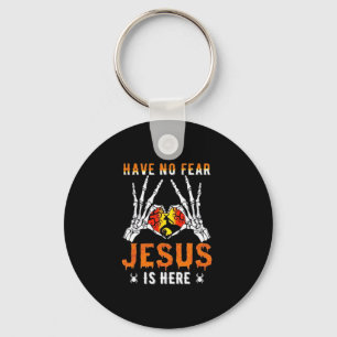 Jesus är Heart Skeleton Hand Nyckelring