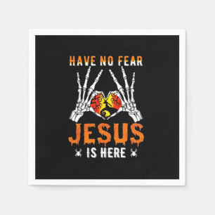 Jesus är Heart Skeleton Hand Pappersservett