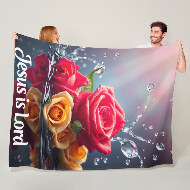 Jesus är Herre  - Flanellfilt, 152x203cm Fleecefilt (På plats)
