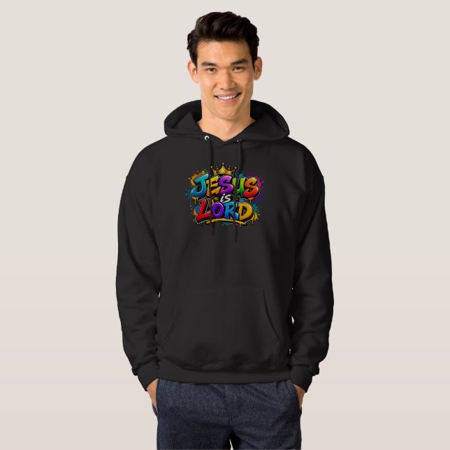 Jesus är Herre Hoodie (Hel framsida)