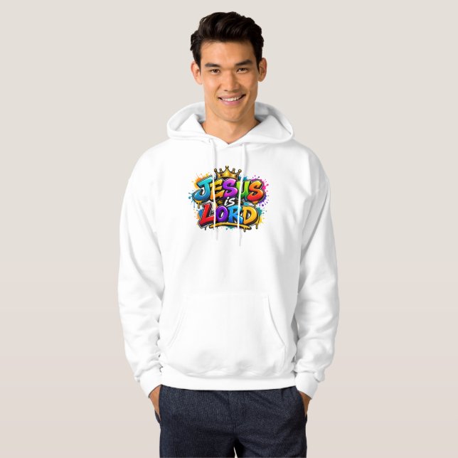 Jesus är Herre Hoodie (Hel framsida)
