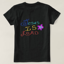 Jesus är HERRE Kristet citat Svart T-shirt