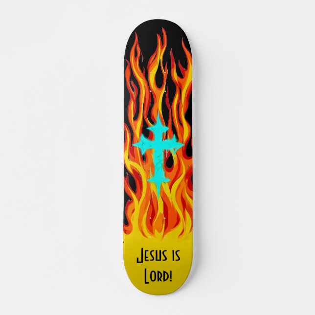 Jesus är Herre Mini Skateboard Bräda 18,5 Cm (Framsida)