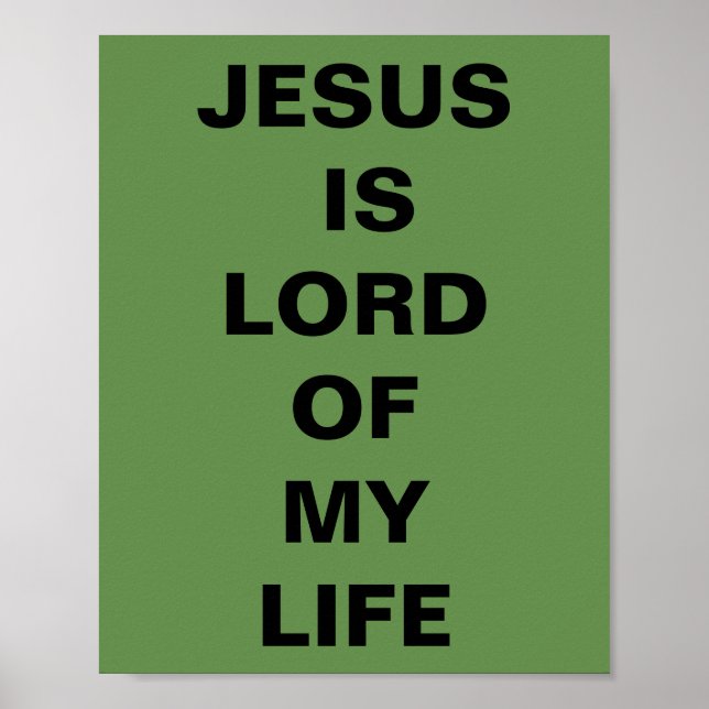 "Jesus är Herren i mitt liv" Poster (Framsidan)