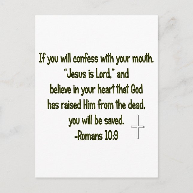 Jesus är Herren Vykort (Framsida)