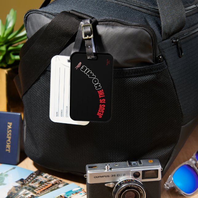 Jesus är Homie Bagagebricka (Framsida & Baksida)