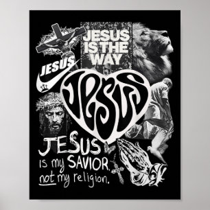 Jesus är hur den kristna bibeln Verse God Faith M Poster