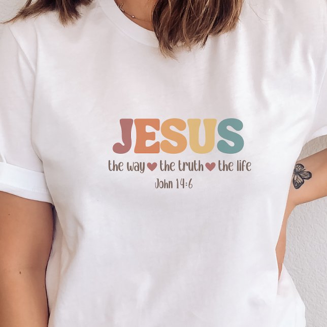 Jesus är hur sanningen om livet är kristen t shirt (Skapare uppladdad)