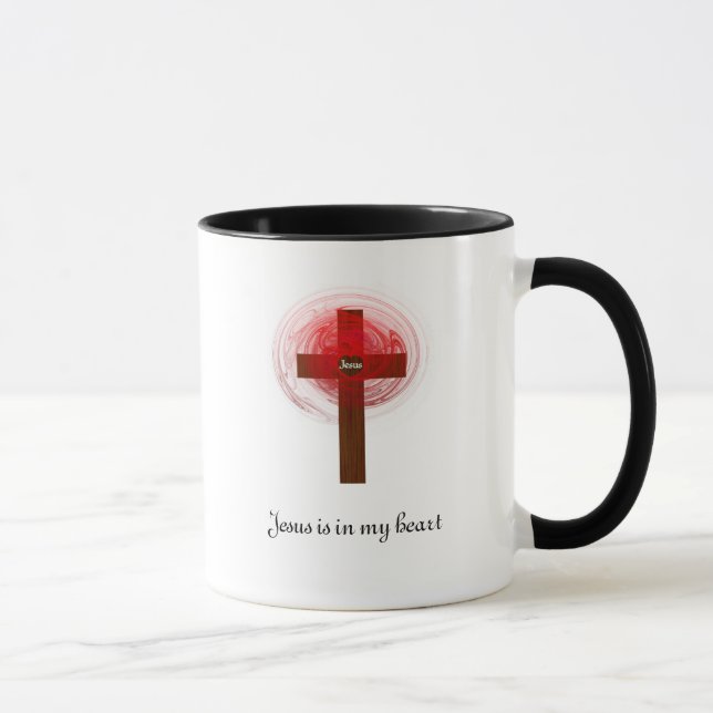 Jesus är i mitt hjärta mugg (Höger)