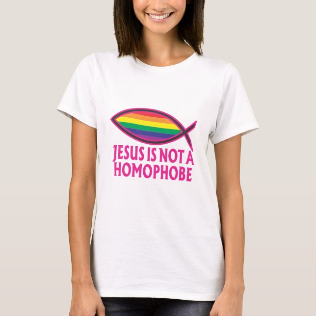 Jesus är inte en Homophobe T Shirt (Framsida)