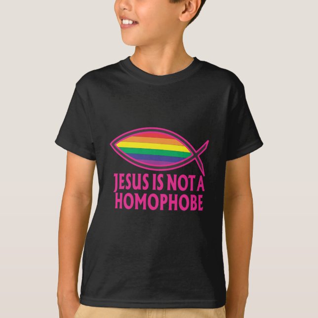 Jesus är inte en Homophobe T Shirt (Framsida)