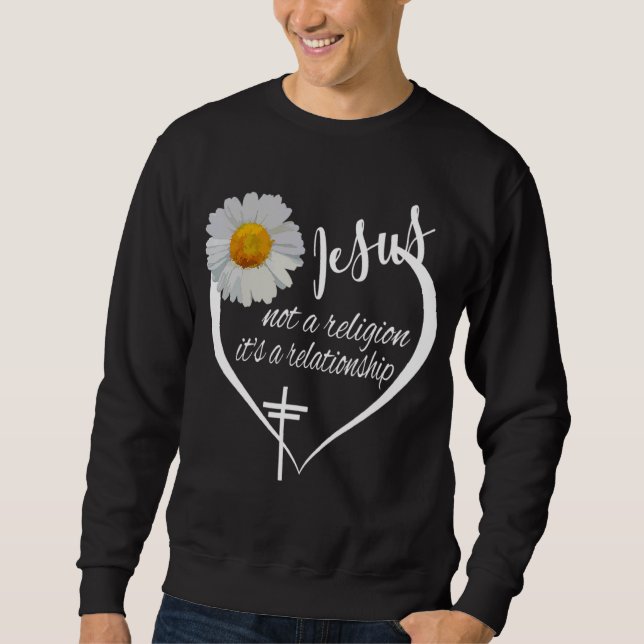 Jesus är inte en religion.. Det är en relationstro Lång Ärmad Tröja (Framsida)