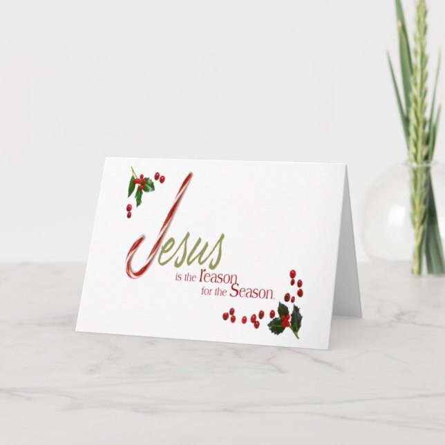 Jesus är julhälsningskortet helgkort (Framsida)