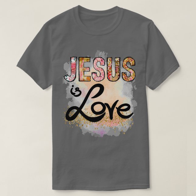 Jesus är Kärlek Jesus Kristus Chrsitian Påsk T Shirt (Design framsida)