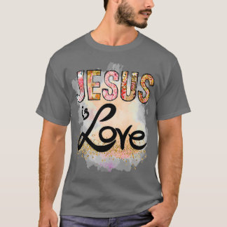 Jesus är Kärlek Jesus Kristus Chrsitian Påsk T Shirt