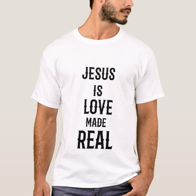 Jesus är Kärlek Made Real Royal Luxury T-Shirt (Framsida)