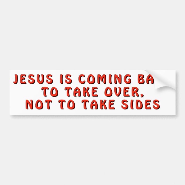 Jesus är kommande baksida som ska tas över rött bildekal (Framsidan)