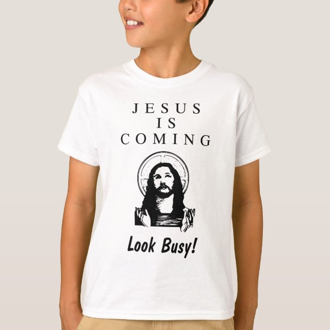 Jesus är kommande - se upptagen! t-shirt (Framsida)