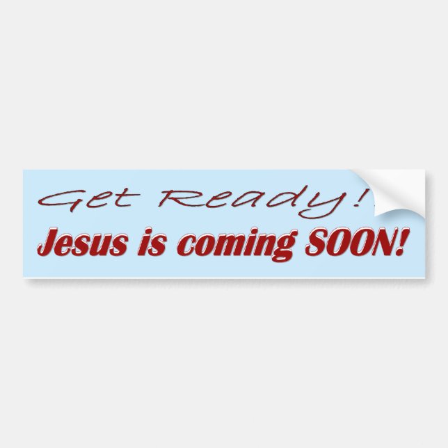 JESUS ÄR KOMMANDE SNART! BILDEKAL (Framsidan)