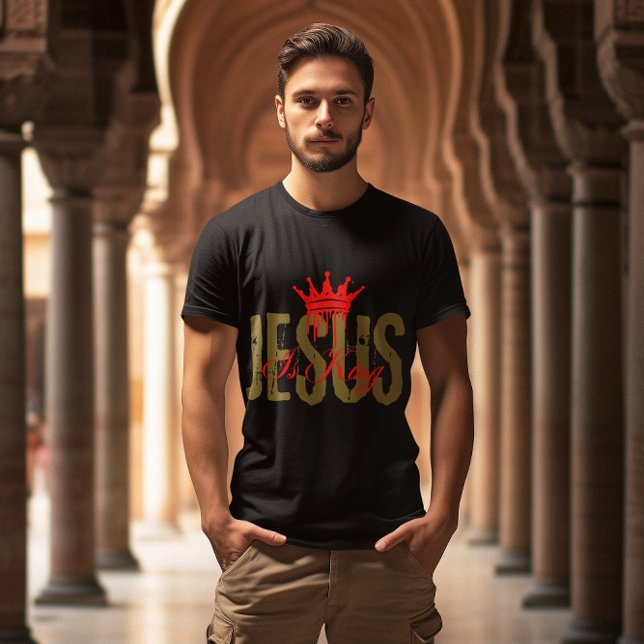 Jesus är Konung Kristen Bibel Andlig För Män T Shirt (Skapare uppladdad)