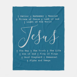 "Jesus är" Kristna trosbaserade Fleecefilt