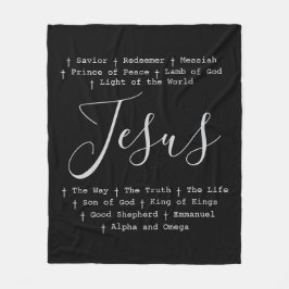 "Jesus är" Kristna trosbaserade Fleecefilt